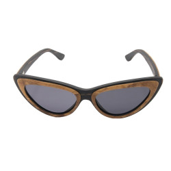 Gafas de sol de madera, hechas de madera laminada, ojos de gata,